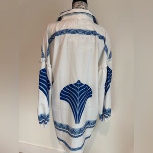 Blue and White beach coverup dress